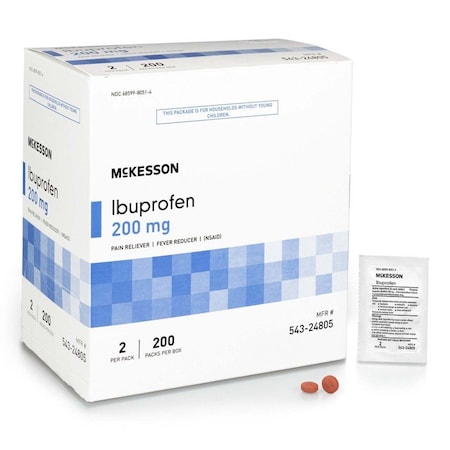 Mckesson Ibuprofen Pain Relief Tablets, 200mg, 200PK 543-24805